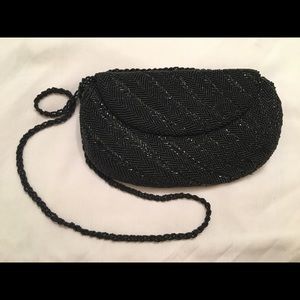 Black Handmade Sequin Camera Bag